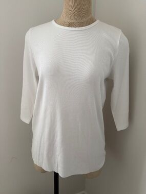 Vince Ribbed Shirt in White Size XL